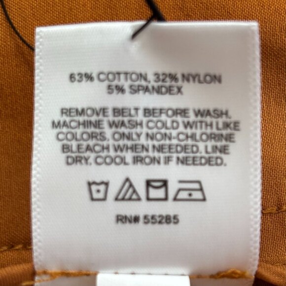 Express Belted Wide Leg Pants in Mustard - Picture 10 of 11